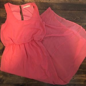 🍑 Peach Pink Maxi Dress